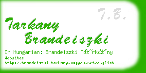 tarkany brandeiszki business card